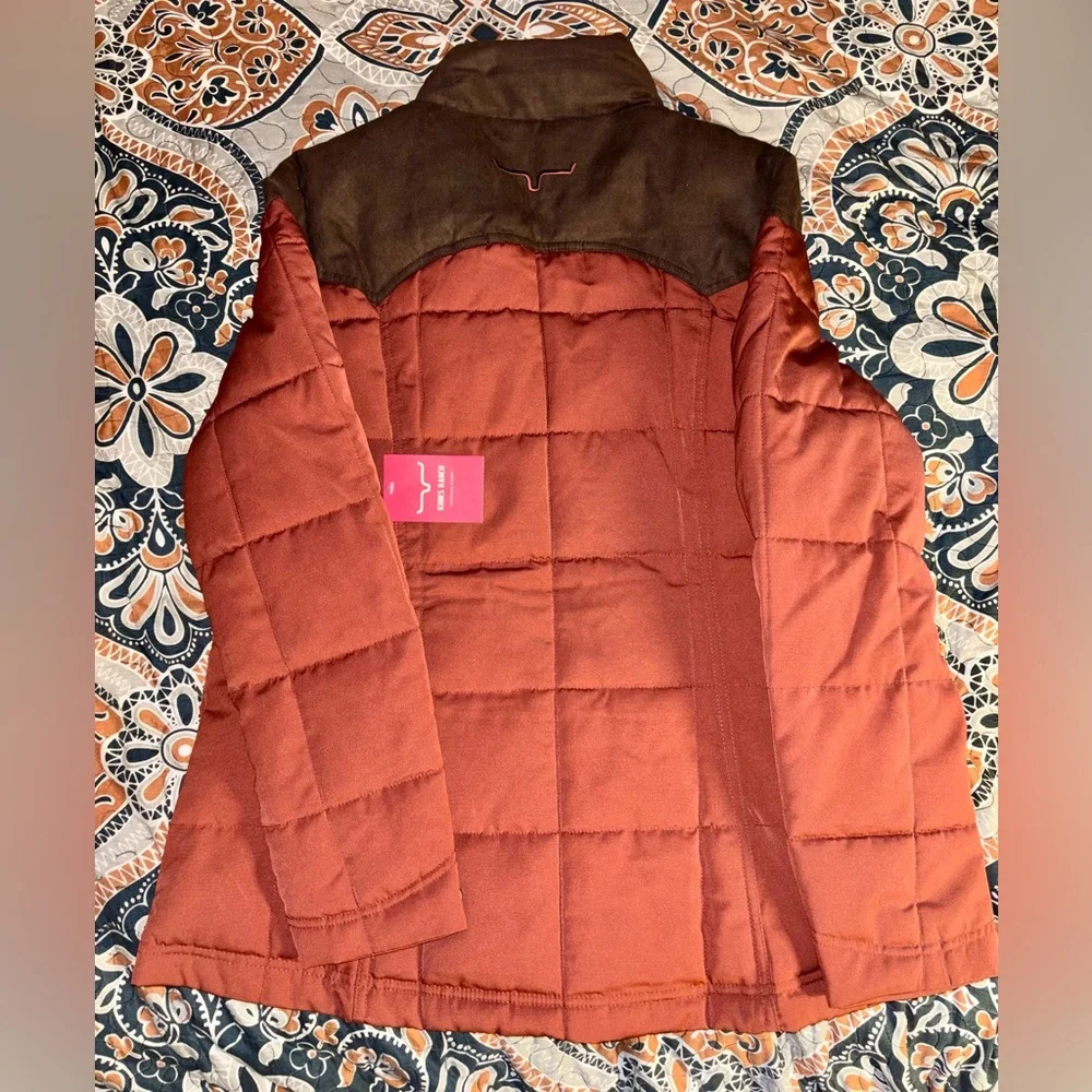 NWT womens KIMES RANCH puffer lenora jacket,suede yoke and collar SIZE MEDIUM - Picture 3 of 4